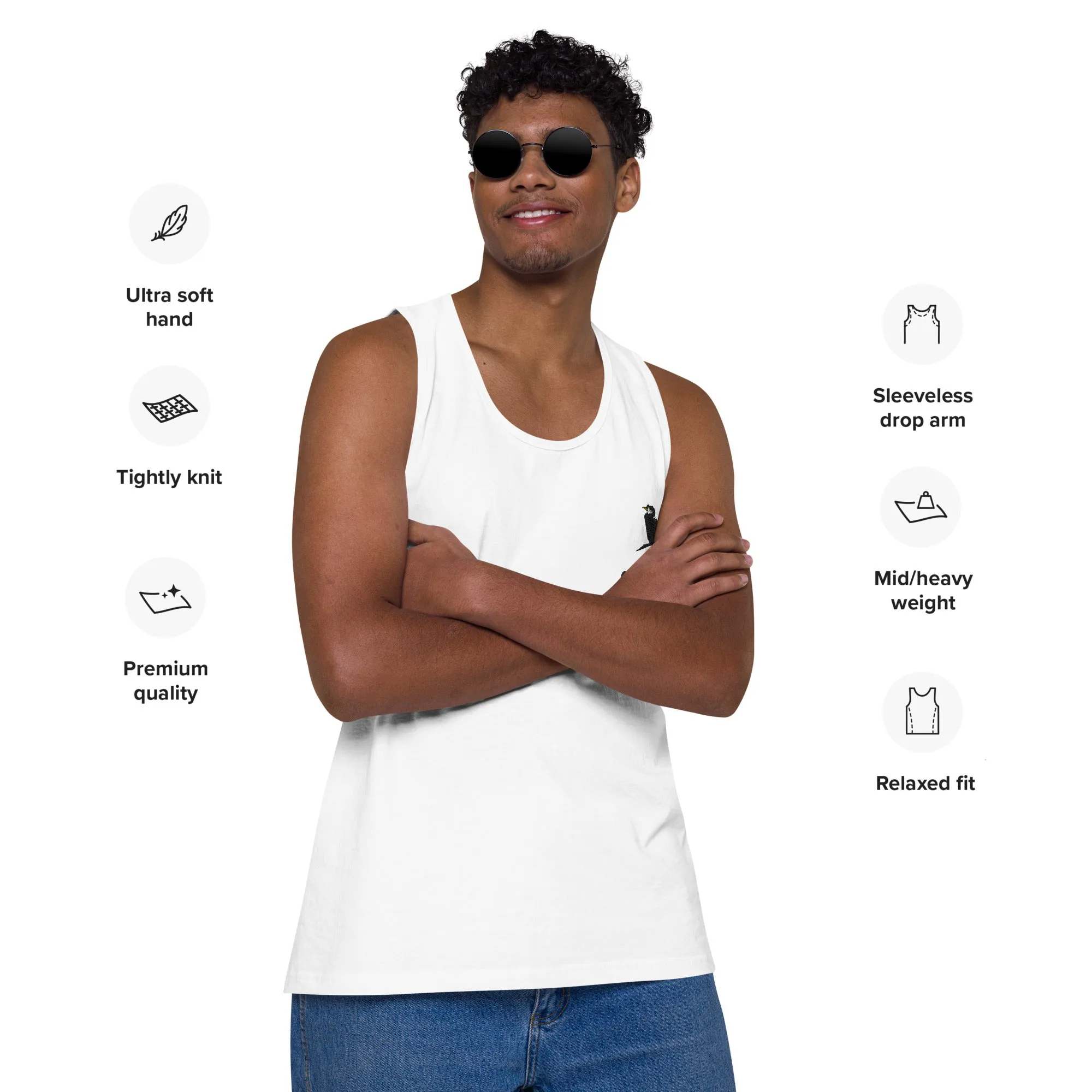 Grumpy shag Men’s premium tank top