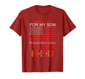 Red Friday - T Shirt Proud Mother Of Military Soldier Son
